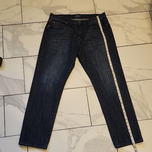 Lucky Brand Blue Straight Jeans with Unique Side Stripe